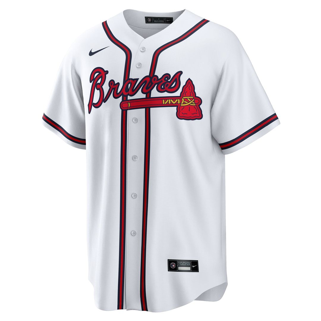 Men's Atlanta Braves White #1 Groom Home Replica MLB Baseball Jersey - view 2