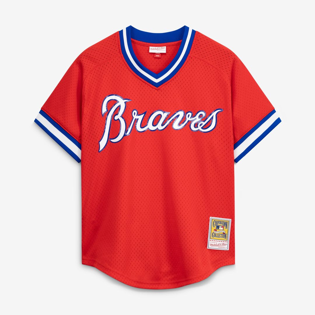 Men's Atlanta Braves Dale Murphy Scarlet Batting Practice MLB Baseball Jersey - view 9