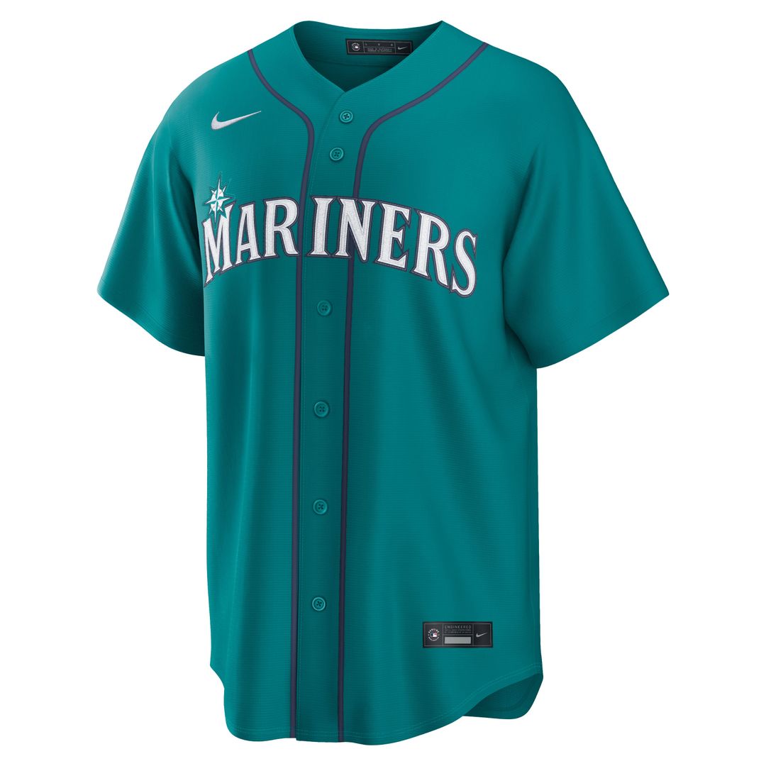 Men's Seattle Mariners Teal Alternate Replica MLB Baseball Jersey - view 2