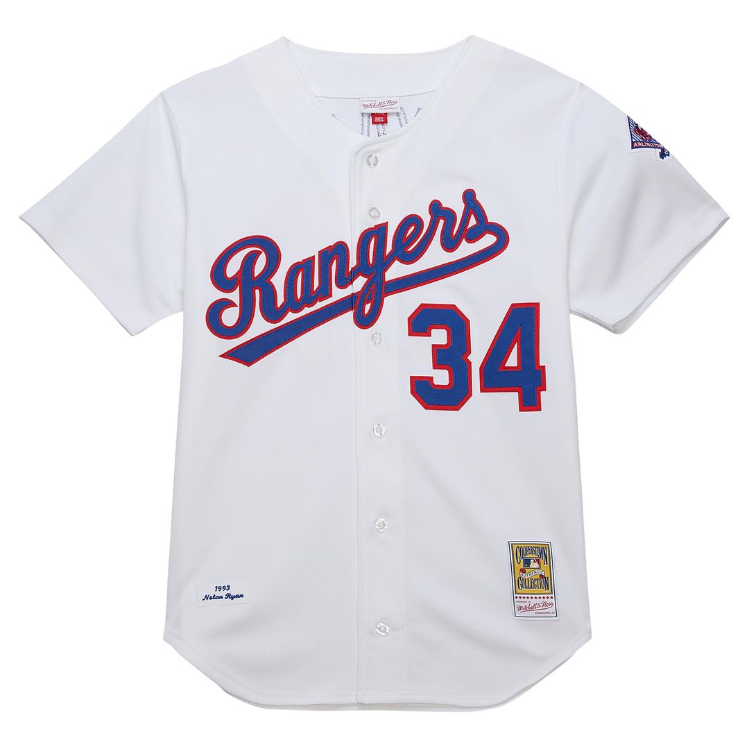 Men's Texas Rangers Nolan Ryan White 1993 Cooperstown Collection MLB Baseball Jersey - view 2