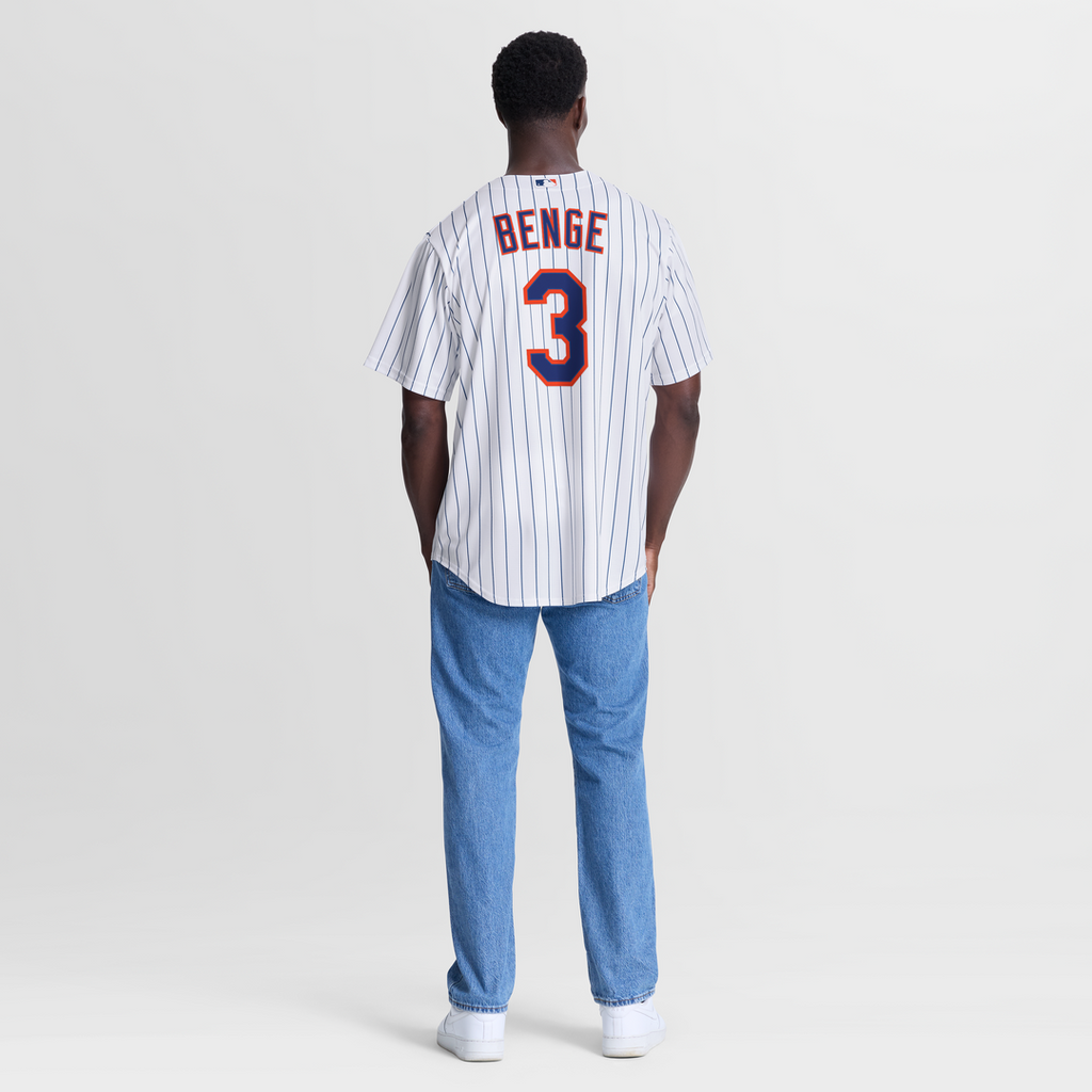 Men's New York Mets Carson Benge White Home Replica MLB Baseball Jersey - view 5