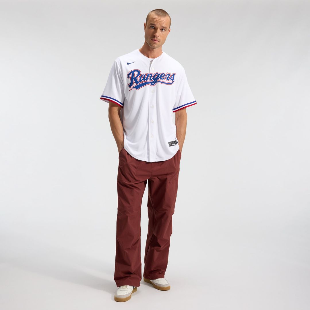 Men's Texas Rangers White Home Replica MLB Baseball Jersey - view 4