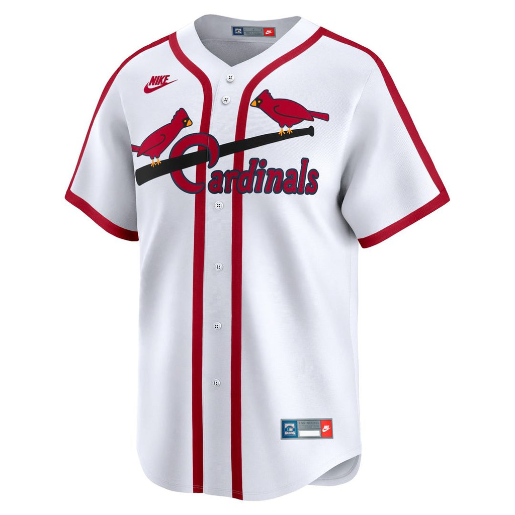 Men's St. Louis Cardinals White Cooperstown Collection Limited MLB Baseball Jersey - view 2