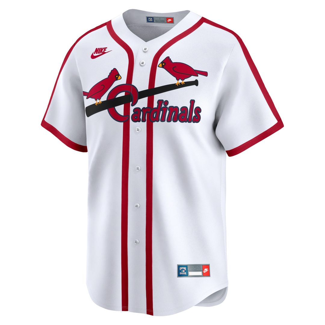Men's St. Louis Cardinals White Cooperstown Collection Limited MLB Baseball Jersey - view 2