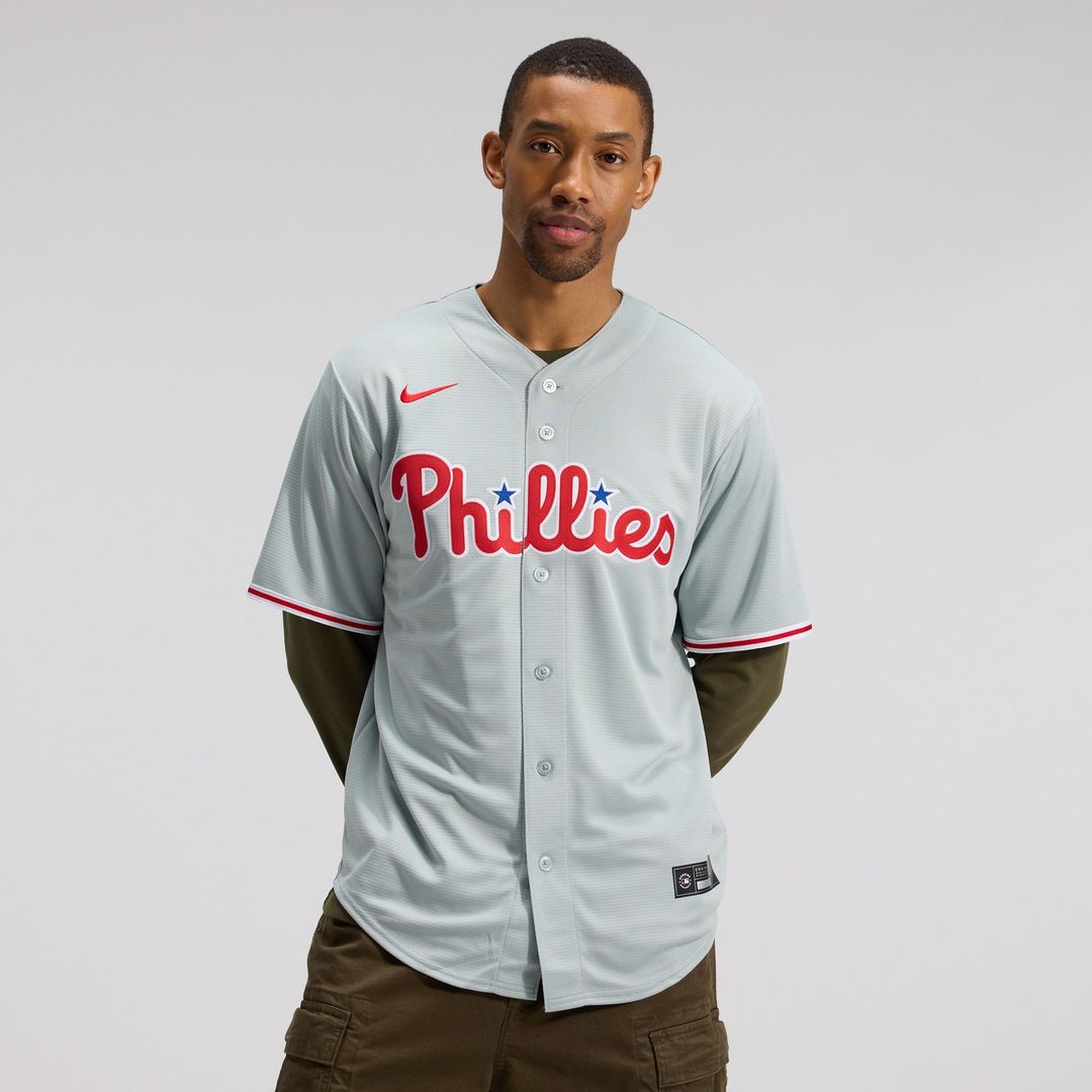 Men's Philadelphia Phillies Bryce Harper Gray Road Replica MLB Baseball Jersey - view 3