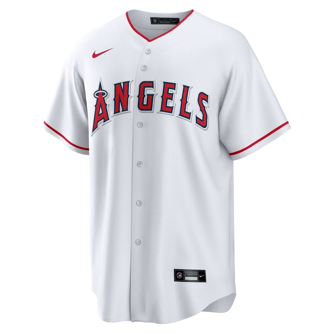 Men's Los Angeles Angels White Home Blank Replica MLB Baseball Jersey - view 2