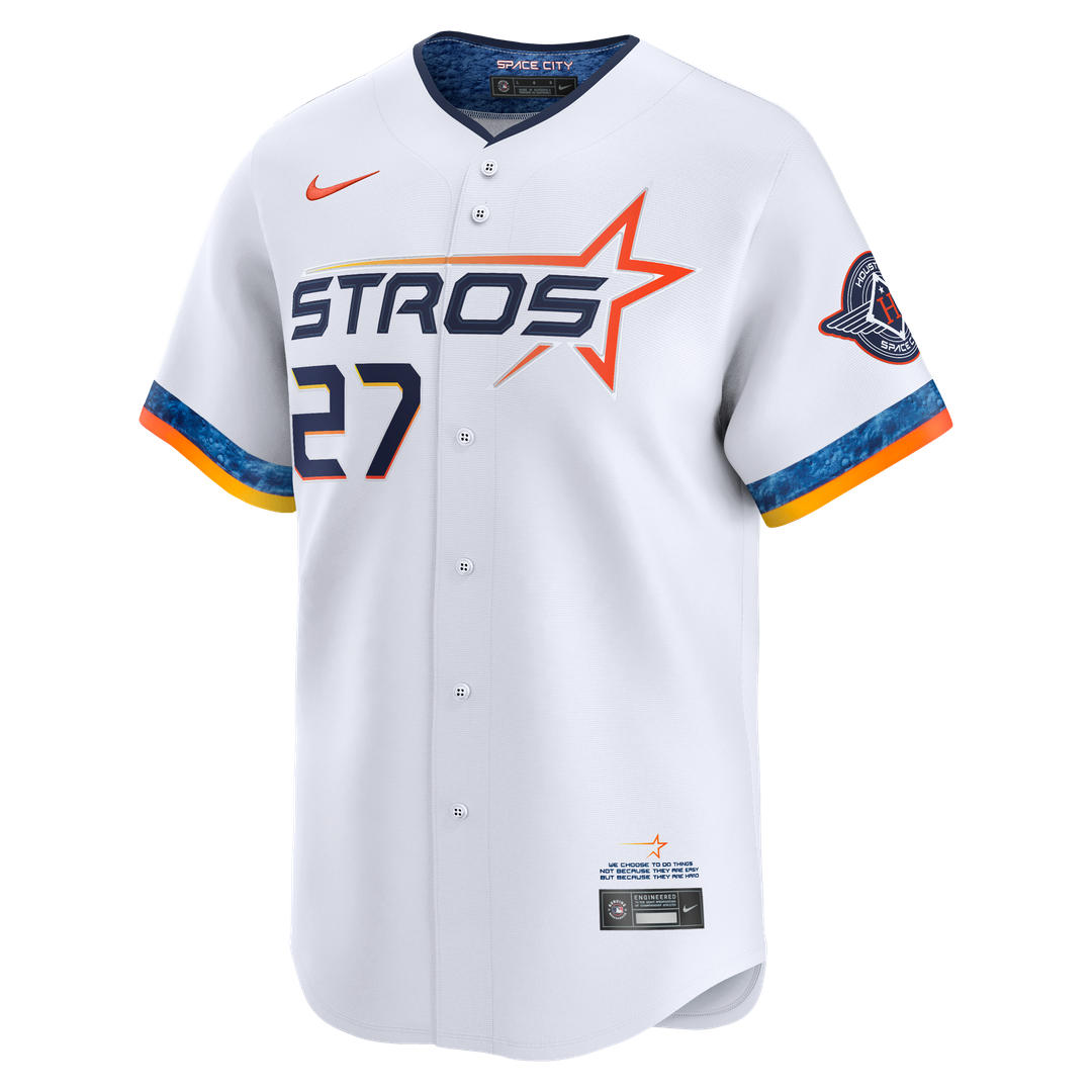 Men's Houston Astros Jose Altuve White 2025 City Connect Limited MLB Baseball Jersey - view 7