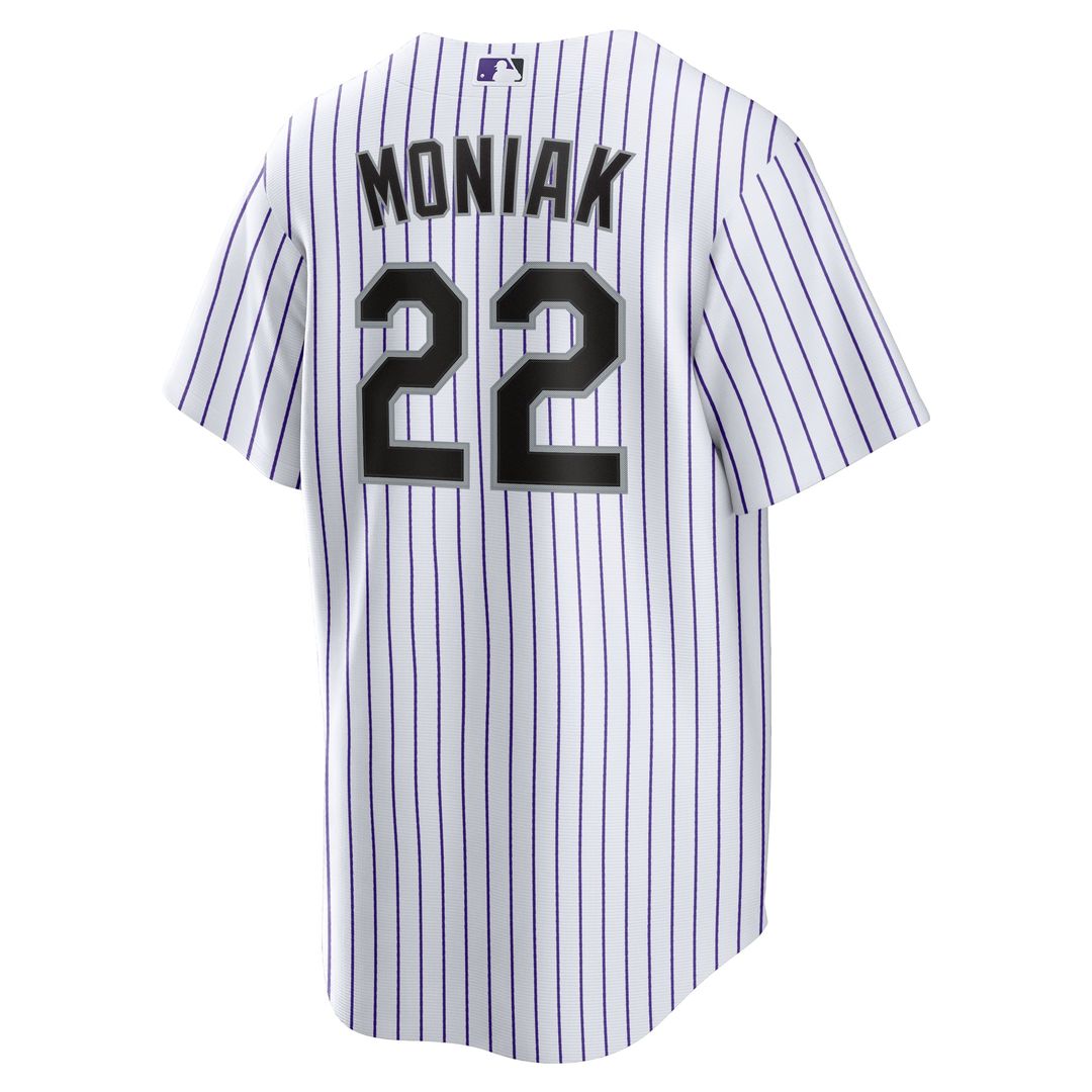 Men's Colorado Rockies Mickey Moniak White Home Replica MLB Baseball Jersey - view 3