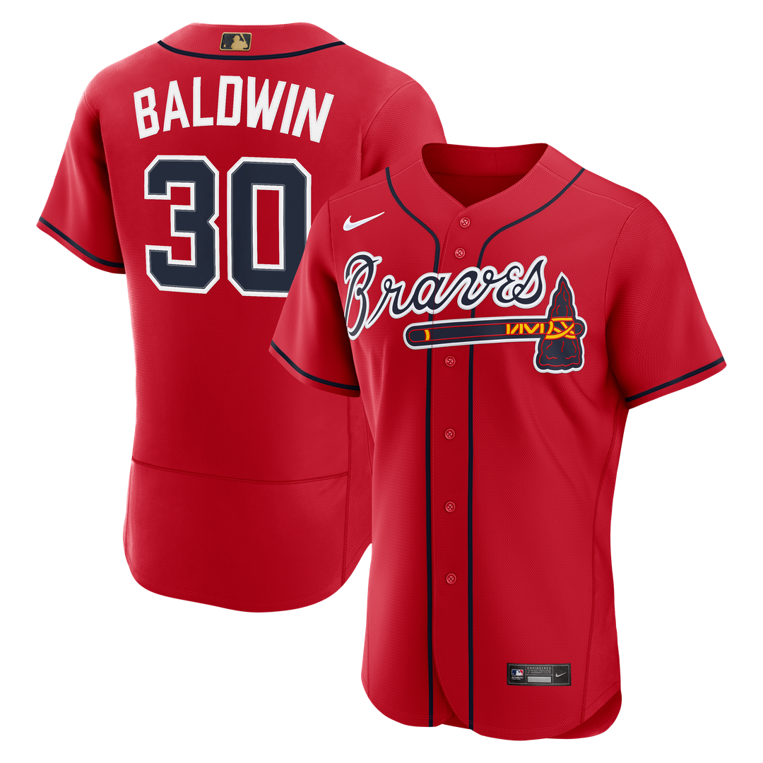 Men's Atlanta Braves Drake Baldwin Red MLB Awards Jersey - view 1