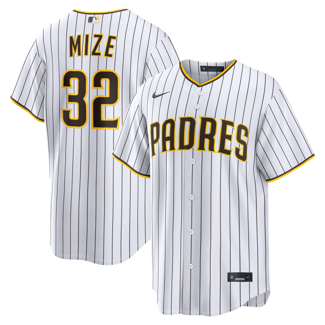 Men's San Diego Padres Casey Mize White Home Replica MLB Baseball Jersey - view 1