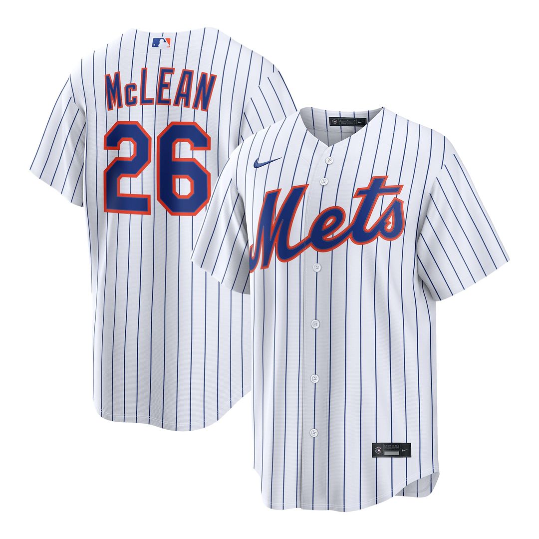 Men's New York Mets Nolan McLean White Home Replica MLB Baseball Jersey - view 1