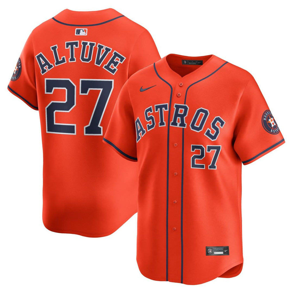 Men's Houston Astros Jose Altuve Orange Alternate Limited MLB Baseball Jersey - view 4