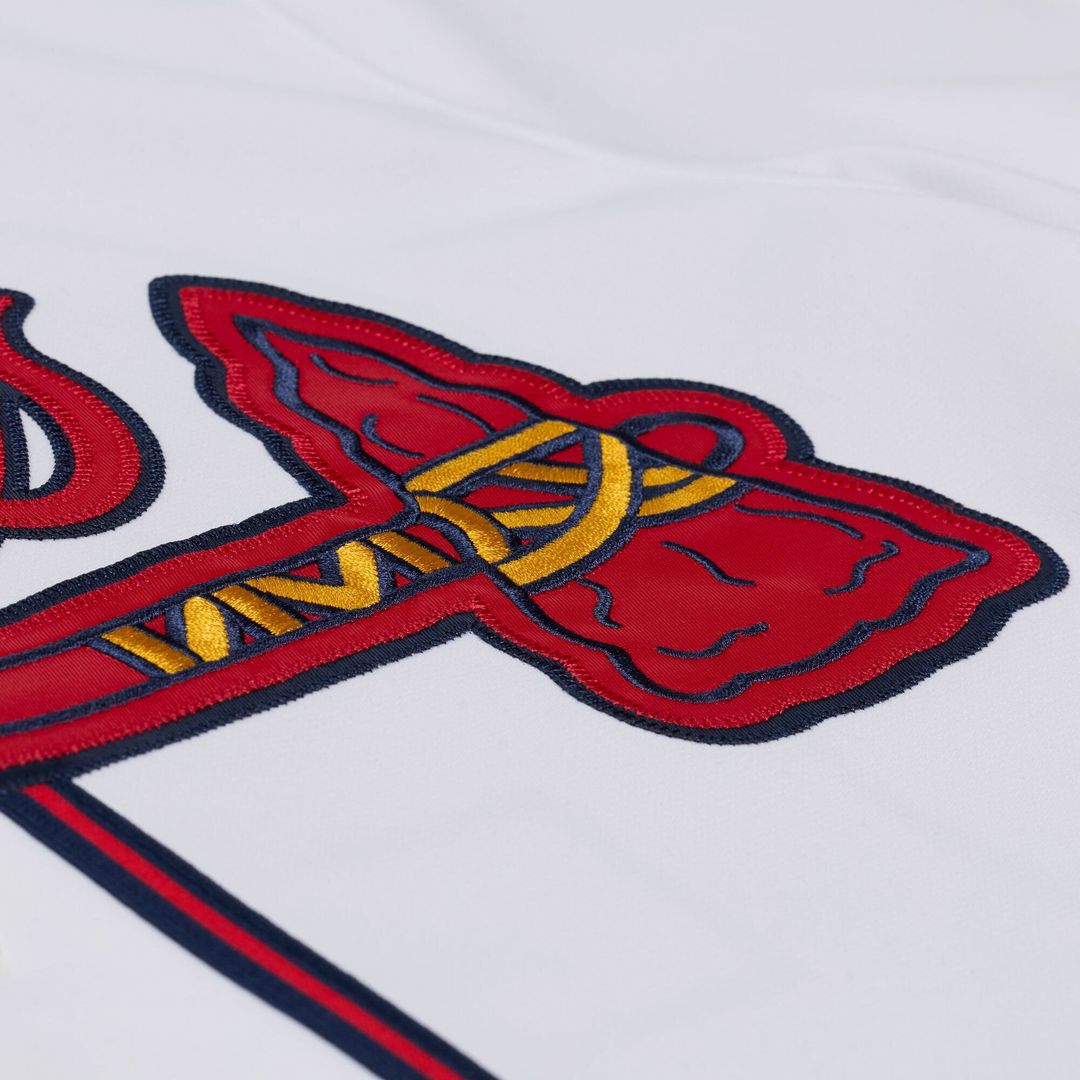 Men's Atlanta Braves Andruw Jones White 2005 MLB Baseball Jersey - view 4