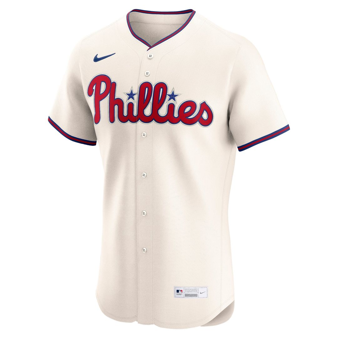 Men's Philadelphia Phillies Cream Alternate 2 Elite MLB Baseball Jersey - view 2