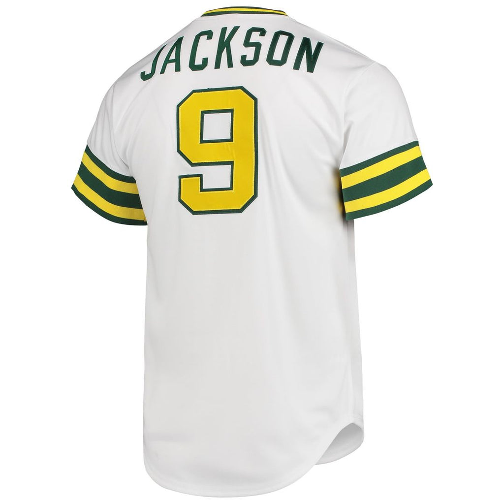 Men's Athletics Reggie Jackson White 1972 Cooperstown Collection MLB Baseball Jersey - view 3