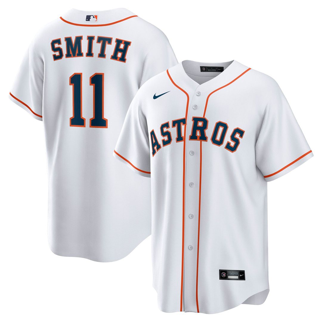 Men's Houston Astros Cam Smith White Home Replica MLB Baseball Jersey - view 1