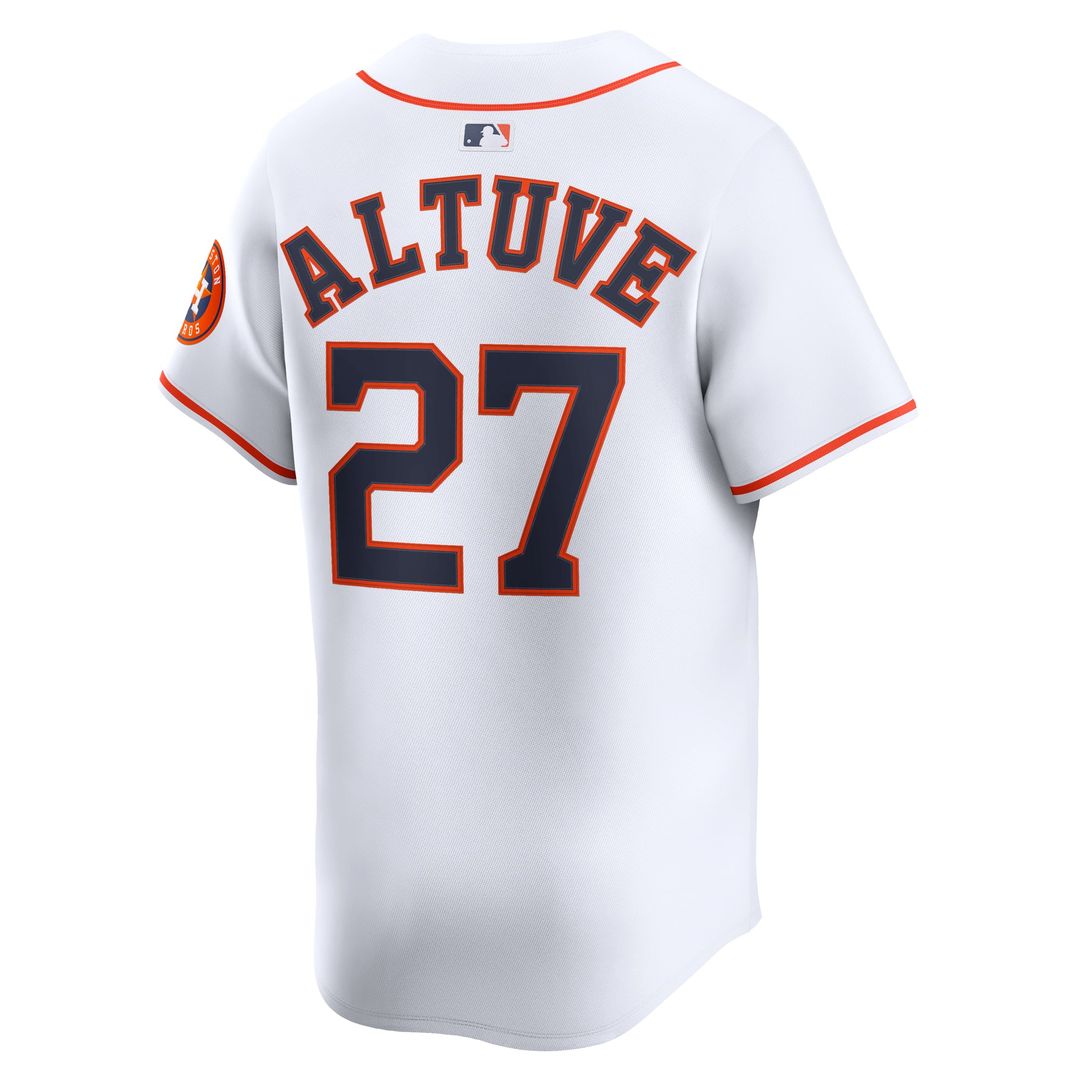 Men's Houston Astros Jose Altuve White Home Limited MLB Baseball Jersey - view 3