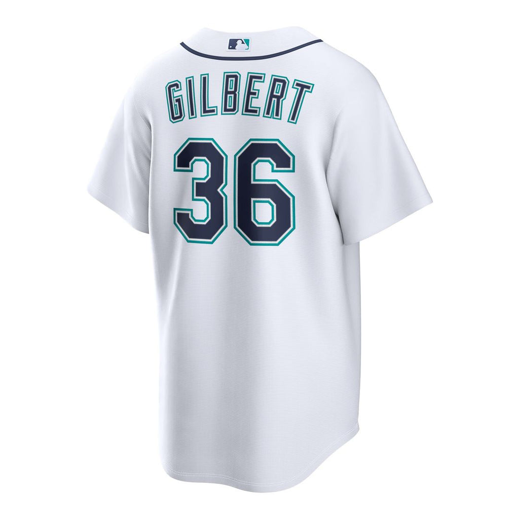 Men's Seattle Mariners Logan Gilbert White Home Replica MLB Baseball Jersey - view 3