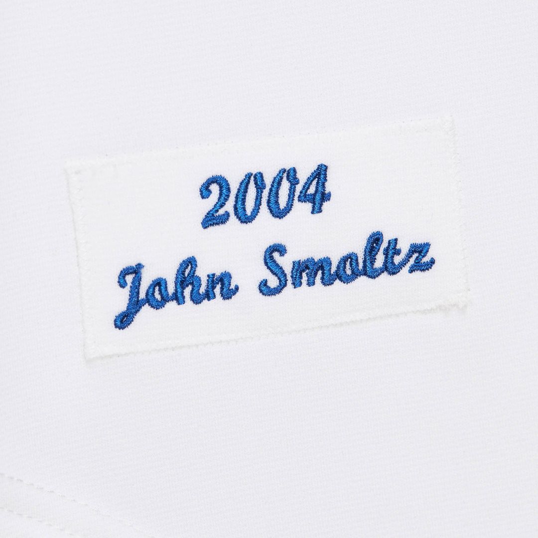 Men's Atlanta Braves John Smoltz White 2004 Cooperstown Collection Throwback MLB Baseball Jersey - view 5