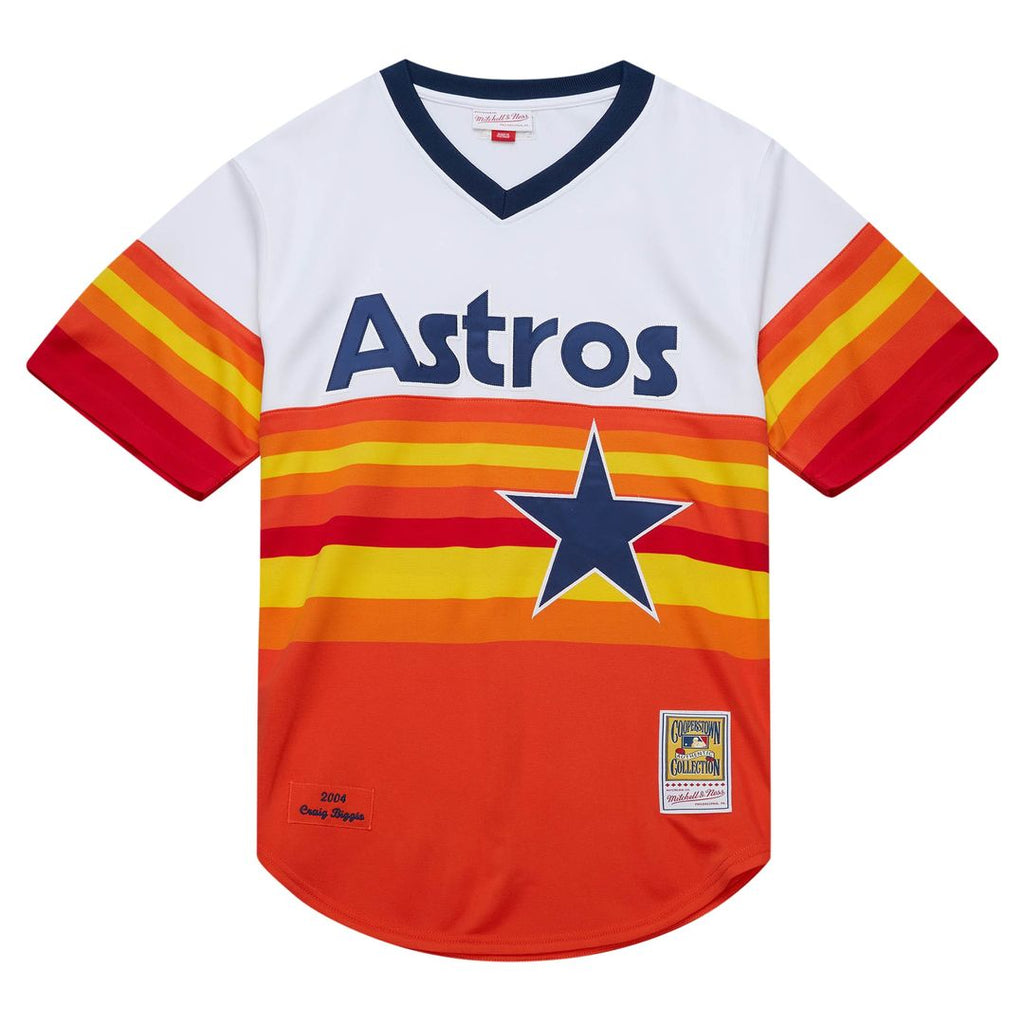 Men's Houston Astros Craig Biggio White 2004 Cooperstown Collection Throwback MLB Baseball Jersey - view 2