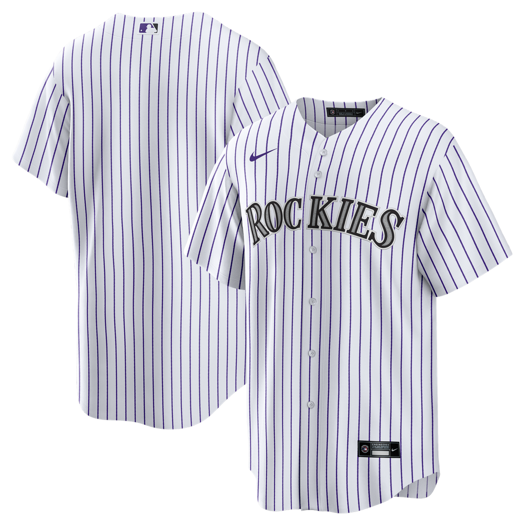Men's Colorado Rockies White Home Big & Tall Replica MLB Baseball Jersey - view 1