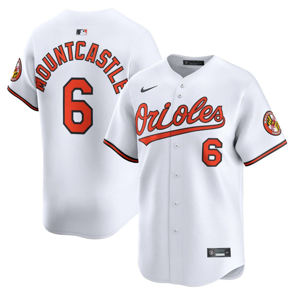 Men's Baltimore Orioles Ryan Mountcastle White Home Limited MLB Baseball Jersey - view 1