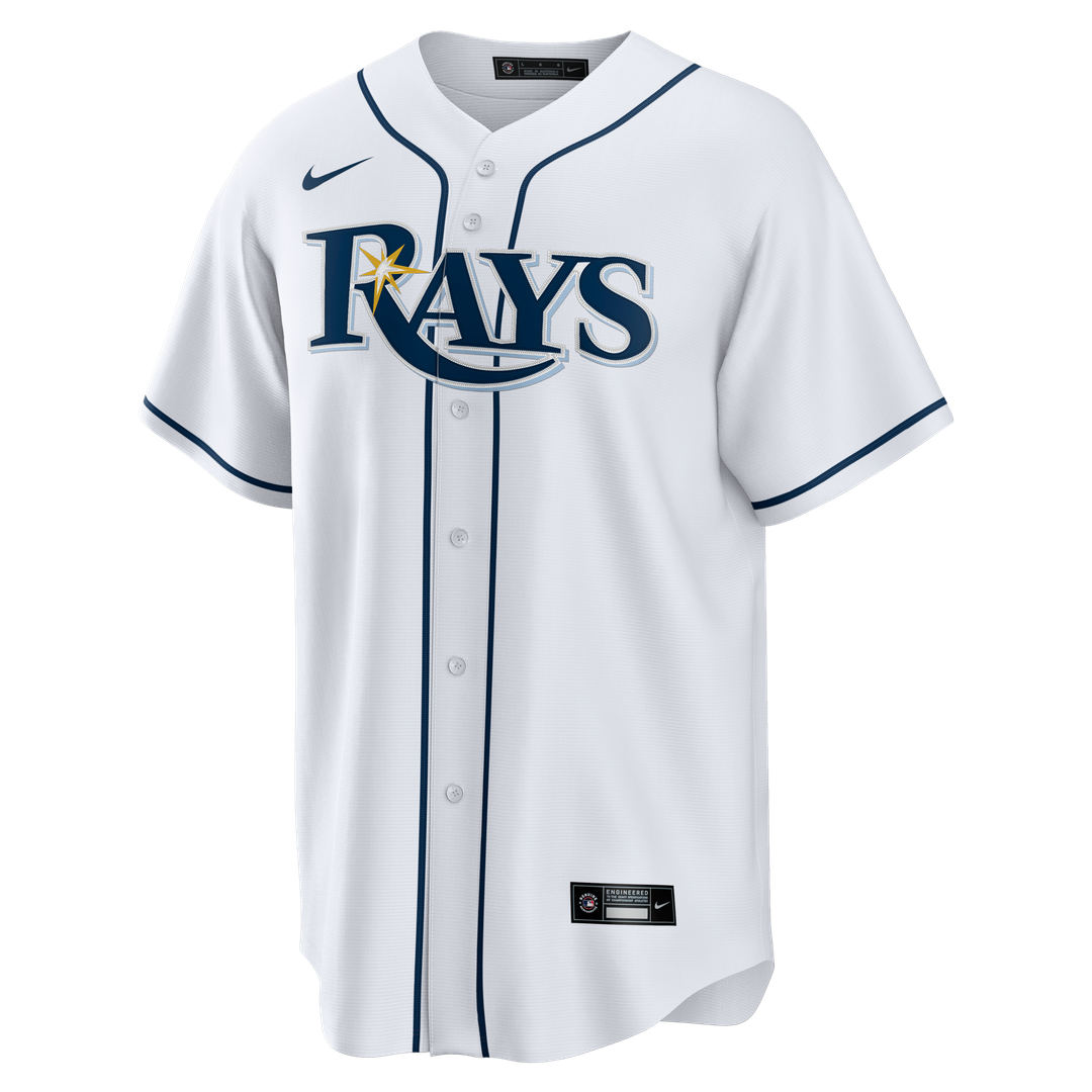 Men's Tampa Bay Rays White Home Big & Tall Replica MLB Baseball Jersey - view 2