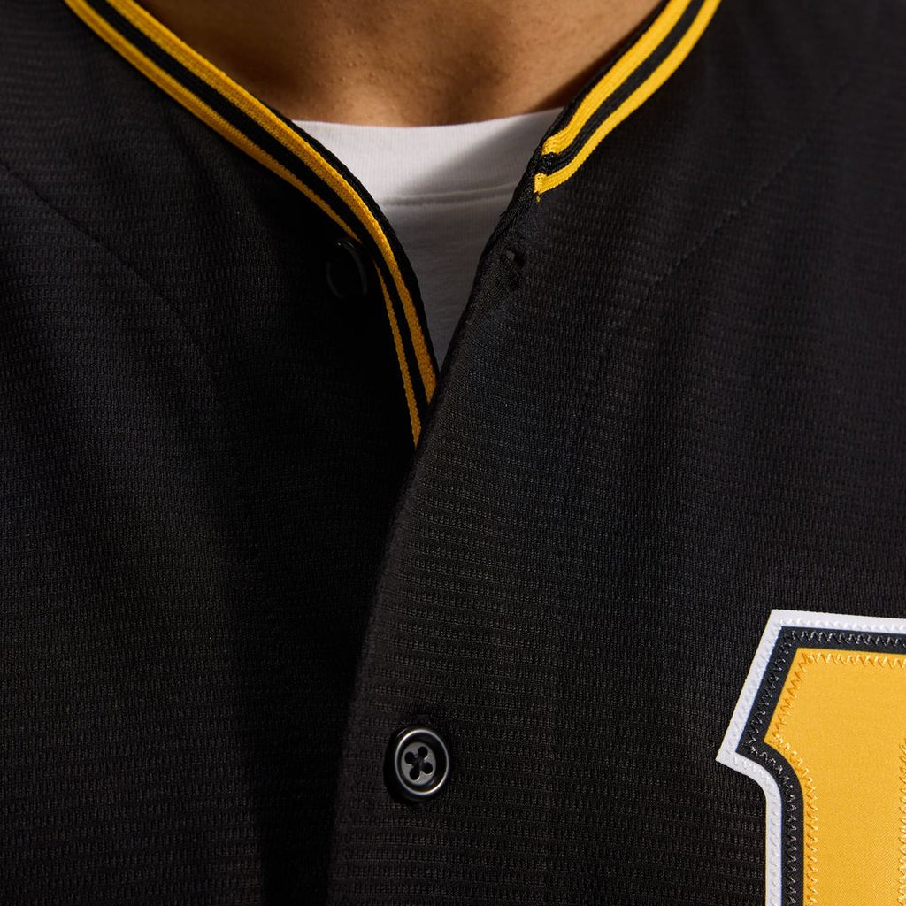 Men's Pittsburgh Pirates Black Alternate Replica MLB Baseball Jersey - view 12