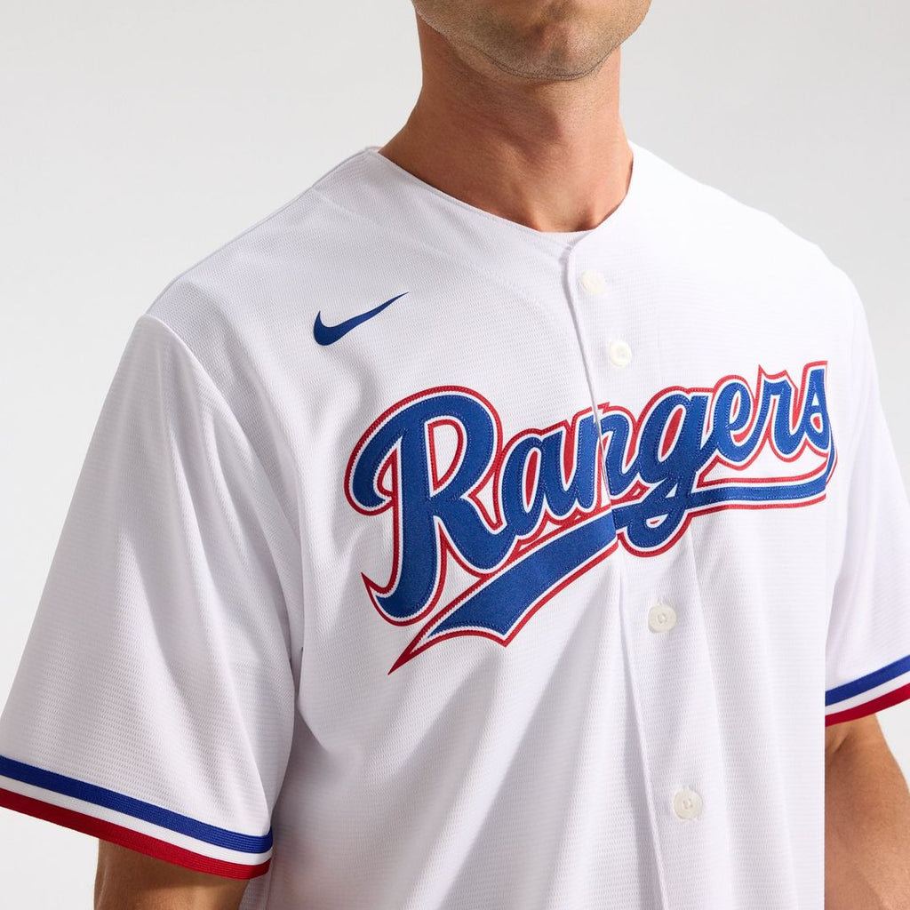 Men's Texas Rangers White Home Replica MLB Baseball Jersey - view 9
