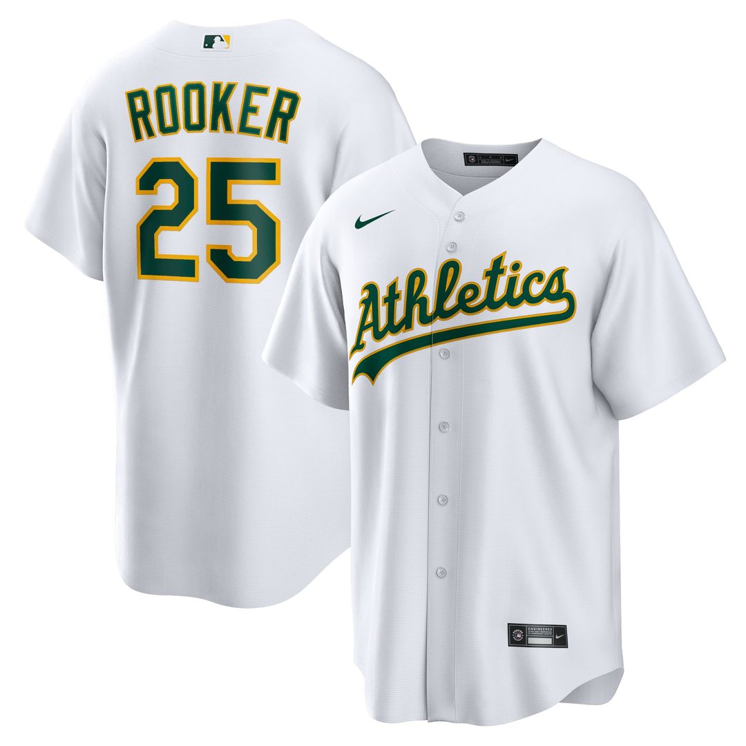 Men's Athletics Brent Rooker White Home Replica MLB Baseball Jersey - view 1