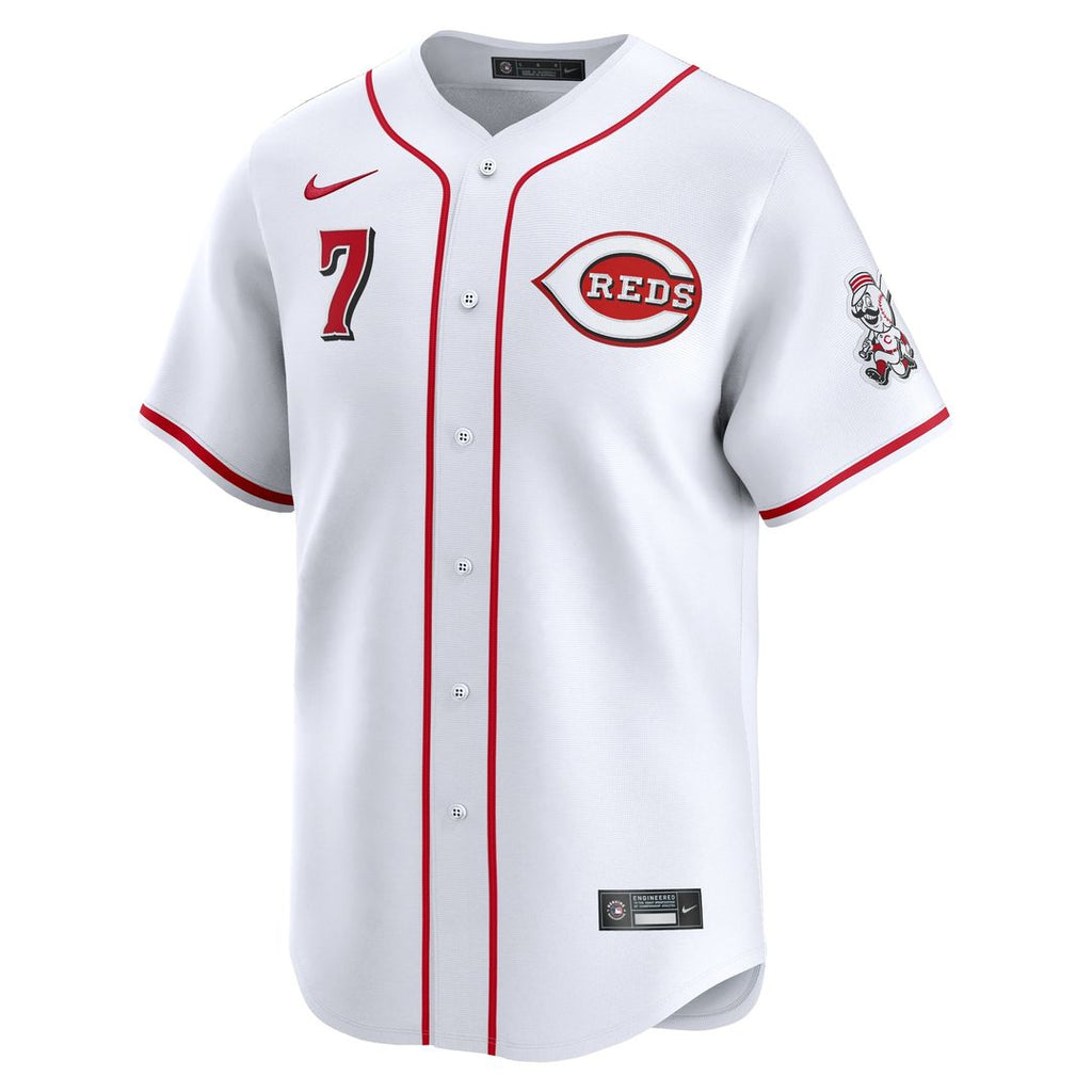 Men's Cincinnati Reds Spencer Steer White Home Limited MLB Baseball Jersey - view 2