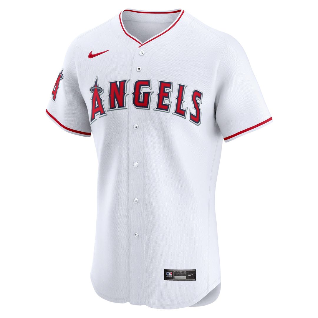Men's Los Angeles Angels White Home Elite MLB Baseball Jersey - view 2