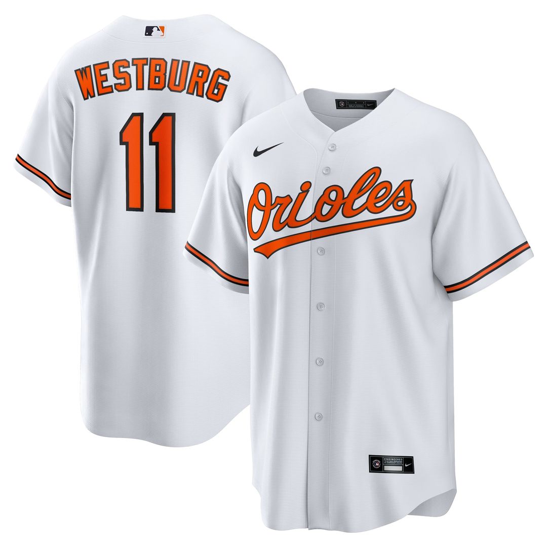 Men's Baltimore Orioles Jordan Westburg White Home Replica MLB Baseball Jersey - view 1