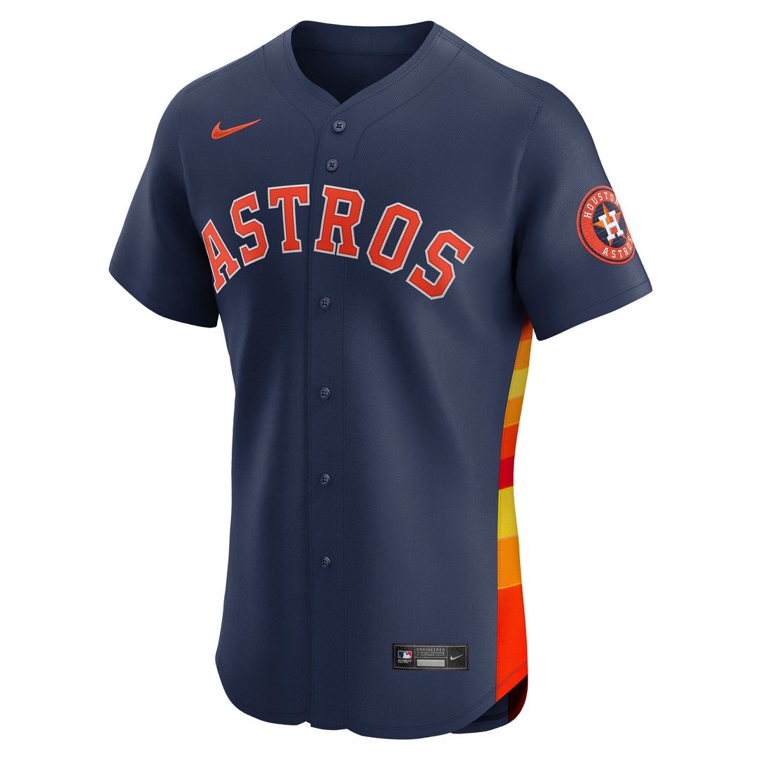 Men's Houston Astros Jose Altuve Navy Alternate 2 Elite MLB Baseball Jersey - view 5