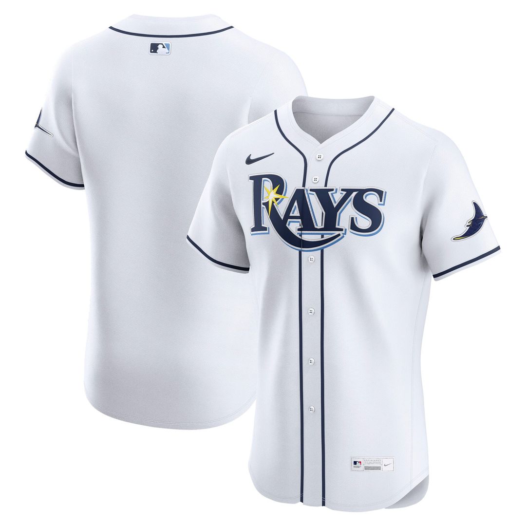 Men's Tampa Bay Rays White Home Elite MLB Baseball Jersey - view 1