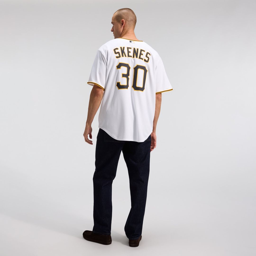 Men's Pittsburgh Pirates Paul Skenes White Home Replica MLB Baseball Jersey - view 5