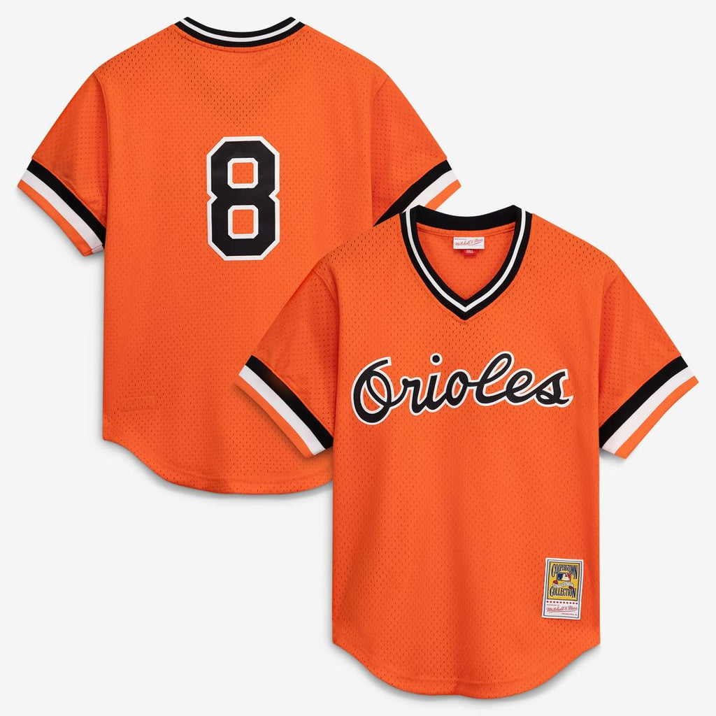 Men's Baltimore Orioles Cal Ripken Jr. Orange Batting Practice MLB Baseball Jersey - view 1