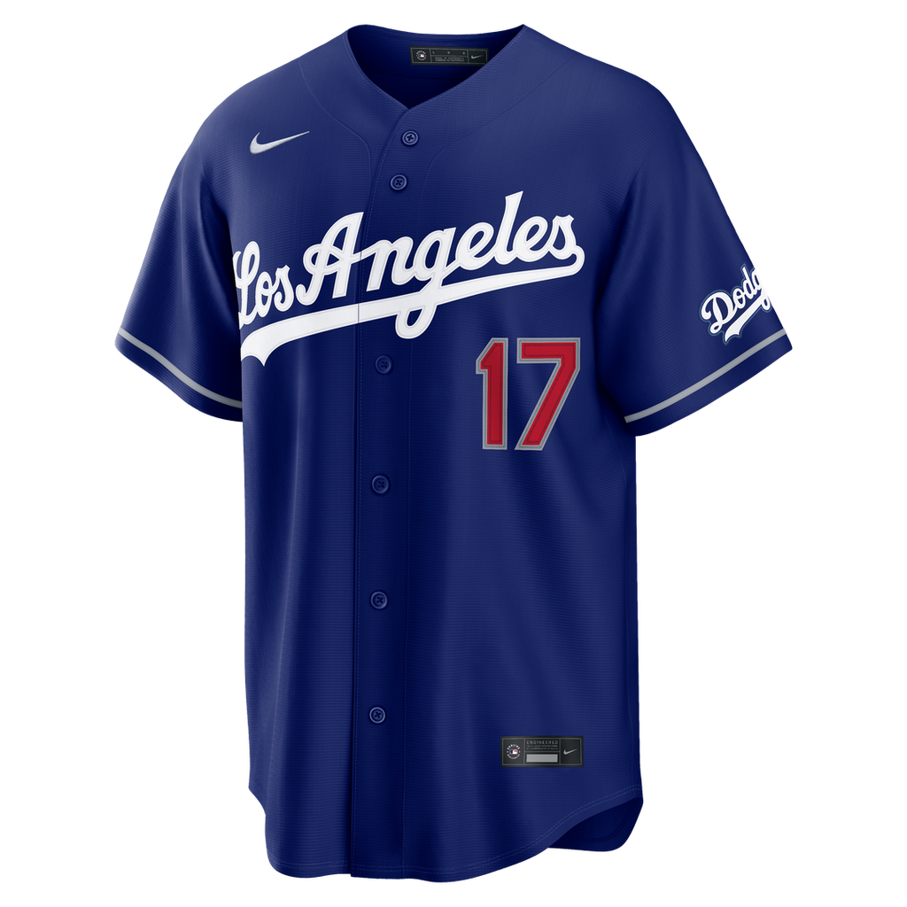 Men's Los Angeles Dodgers Shohei Ohtani Royal Kanji Alternate Stadium MLB Baseball Jersey - view 2