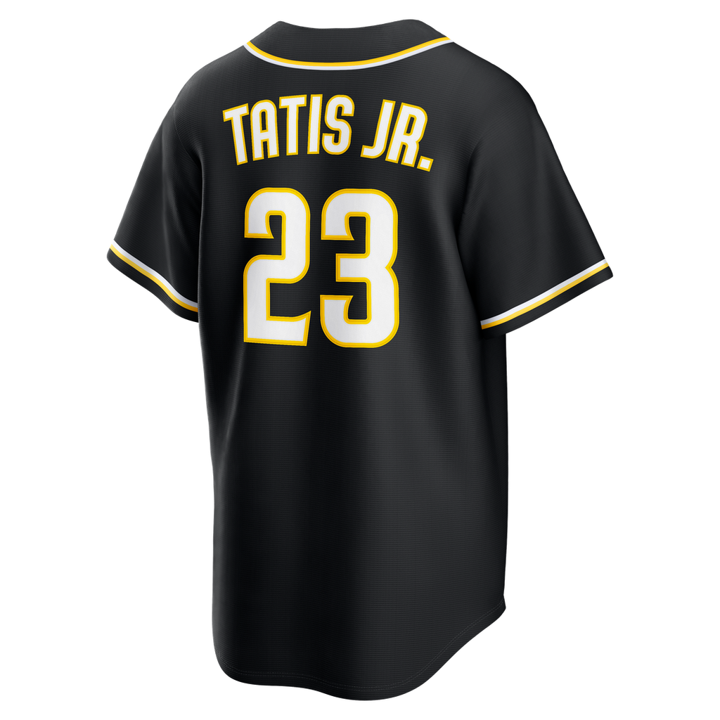 Men's San Diego Padres Fernando Tatis Jr. Fashion Replica Black Out MLB Baseball Jersey - view 8
