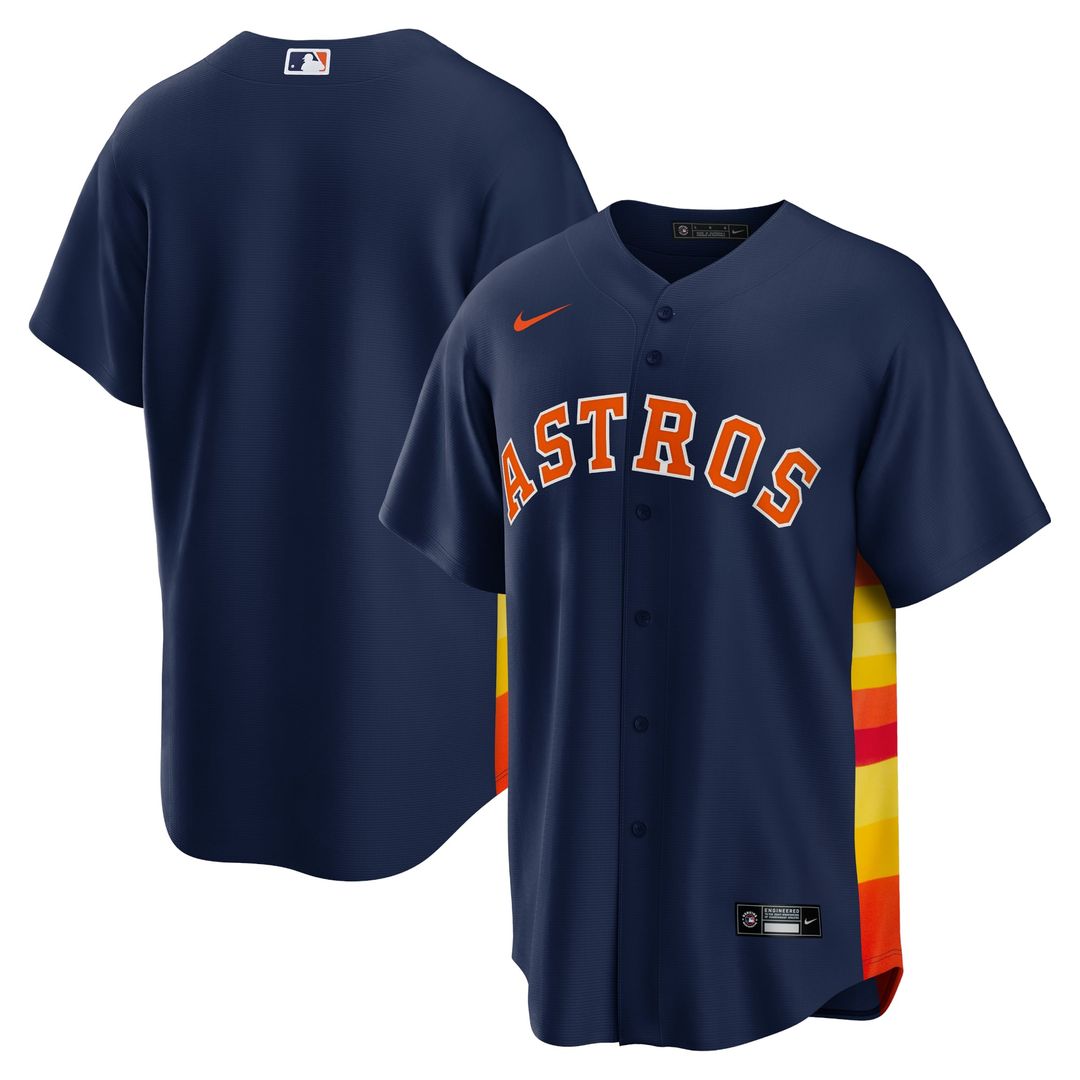 Men's Houston Astros Orange Alternate Replica MLB Baseball Jersey - view 10