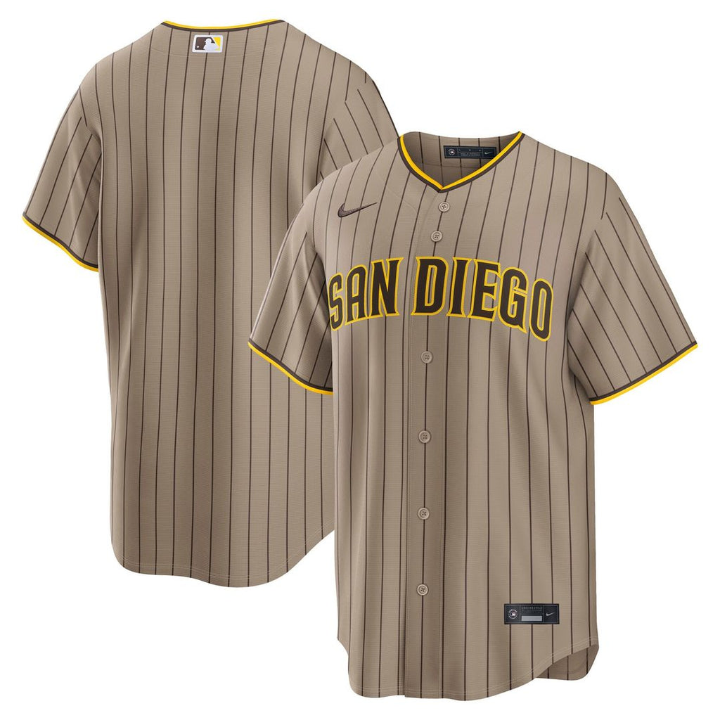 Men's San Diego Padres Sand Alternate Replica MLB Baseball Jersey - view 1
