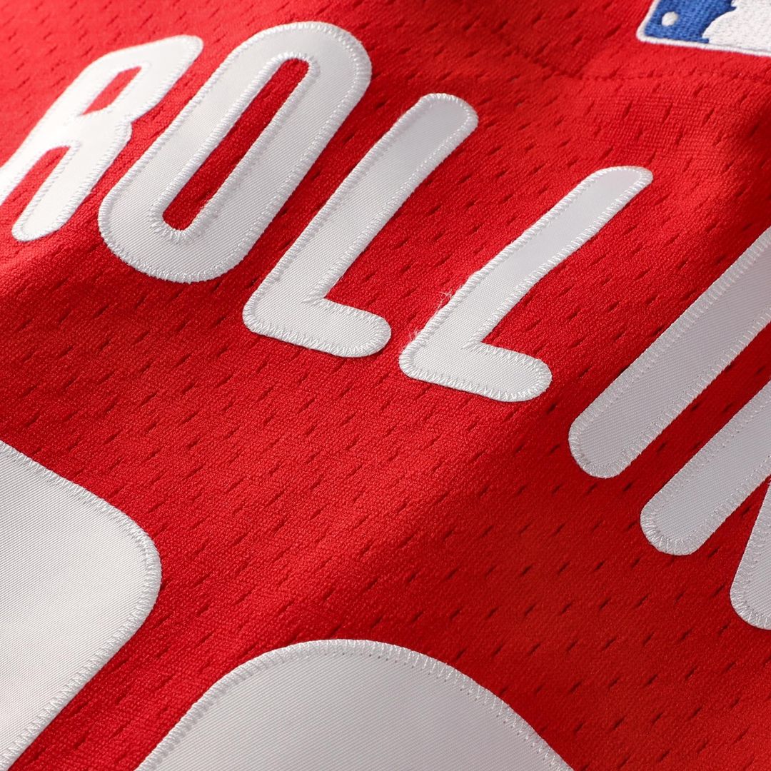 Men's Philadelphia Phillies Jimmy Rollins Red Cooperstown Mesh Batting Practice Button-Up MLB Baseball Jersey - view 5