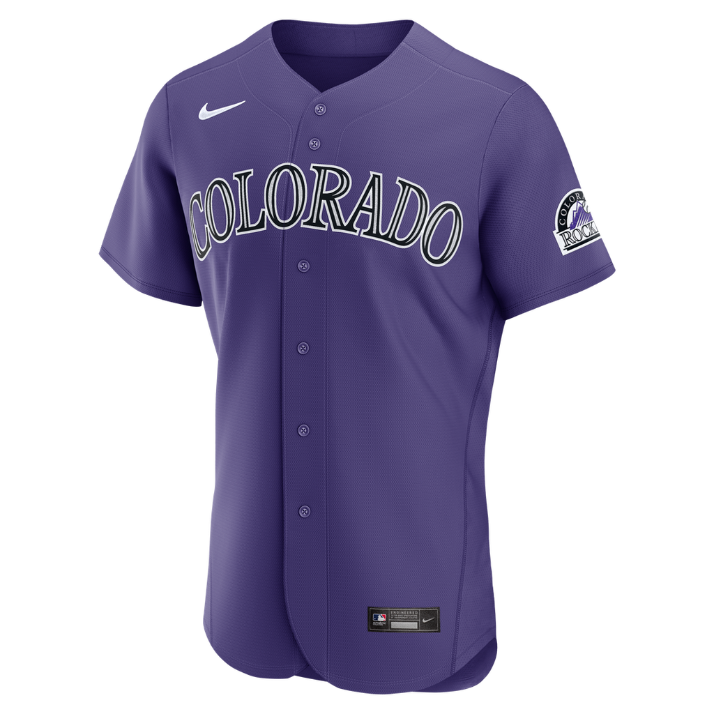 Men's Colorado Rockies Purple Alternate MLB Baseball Jersey - view 3
