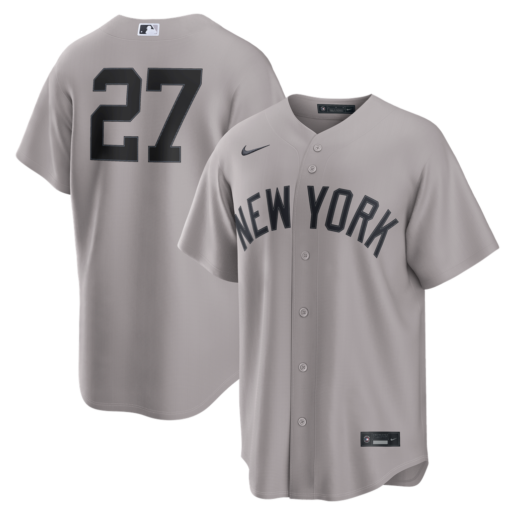 Men's New York Yankees Giancarlo Stanton Gray Road Replica MLB Baseball Jersey - view 1