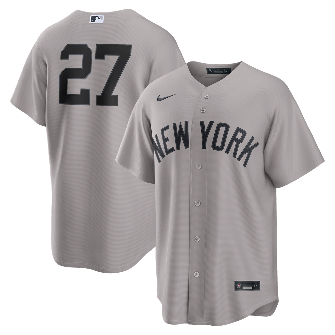 Men's New York Yankees Giancarlo Stanton Gray Road Replica MLB Baseball Jersey - view 1