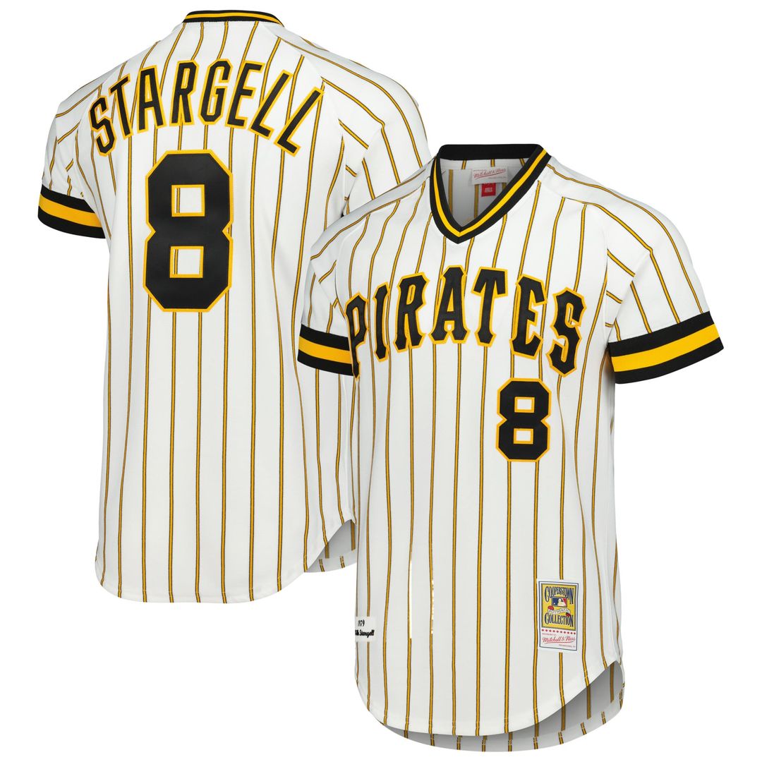 Men's Pittsburgh Pirates Willie Stargell White Cooperstown Collection 1979 MLB Baseball Jersey - view 1