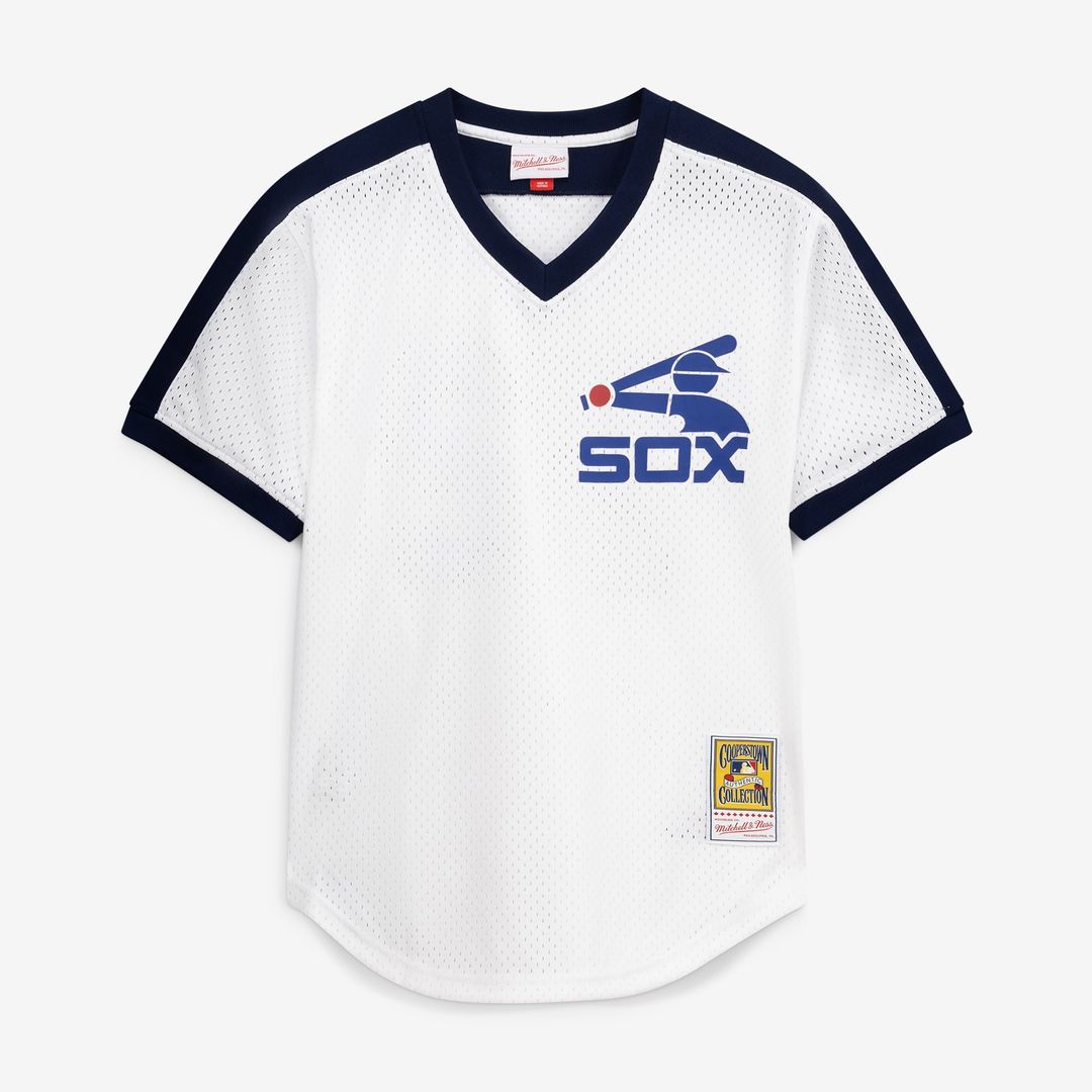 Men's Chicago White Sox Carlton Fisk Navy Batting Practice MLB Baseball Jersey - view 18