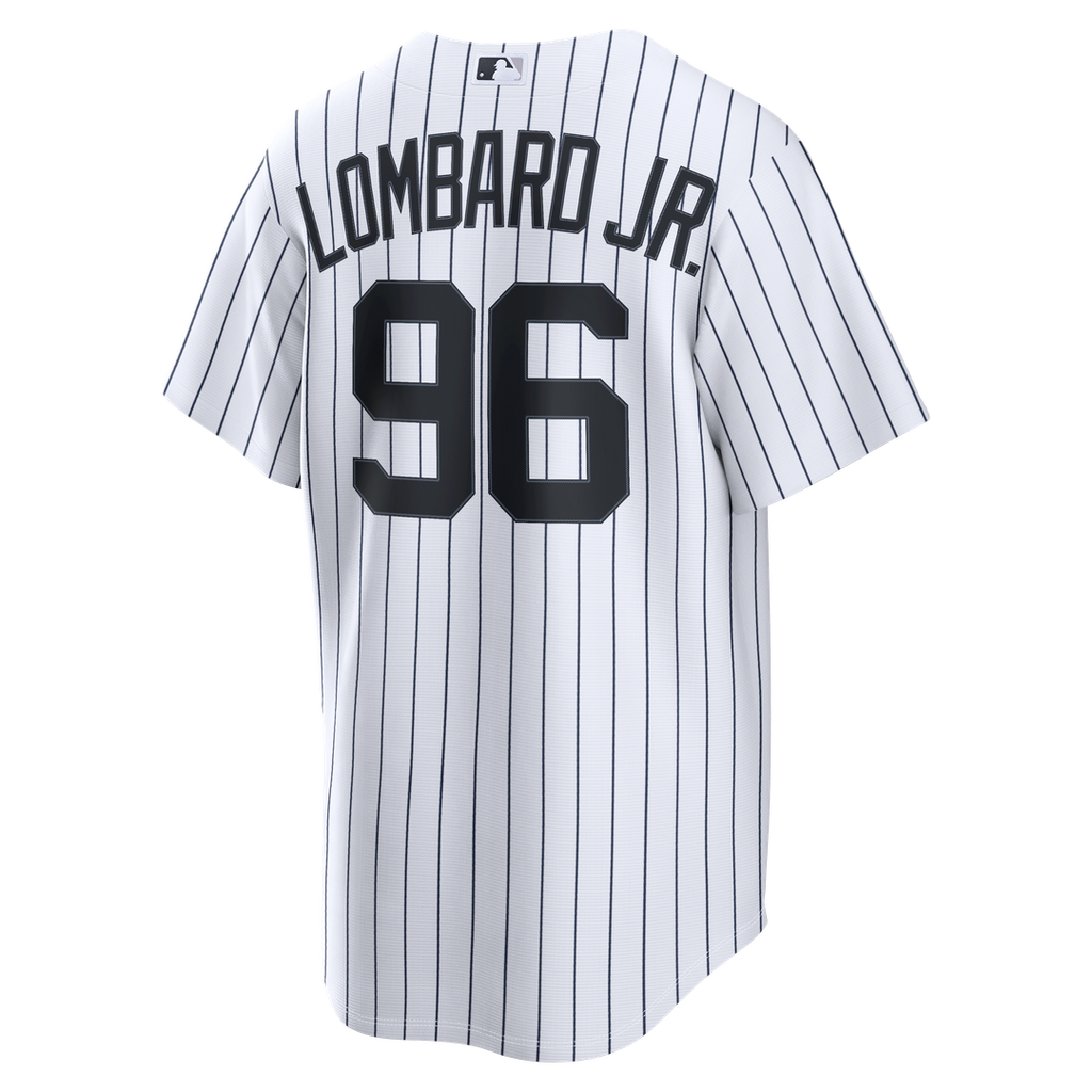 Men's New York Yankees George Lombard Jr. White Home Replica MLB Baseball Jersey - view 3
