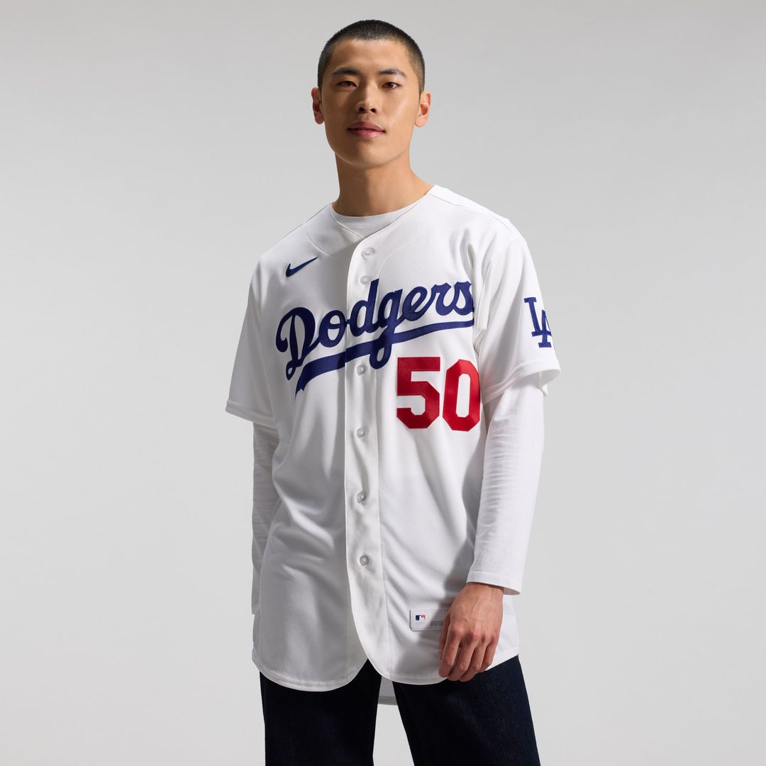 Men's Los Angeles Dodgers Mookie Betts White Home MLB Baseball Jersey - view 5