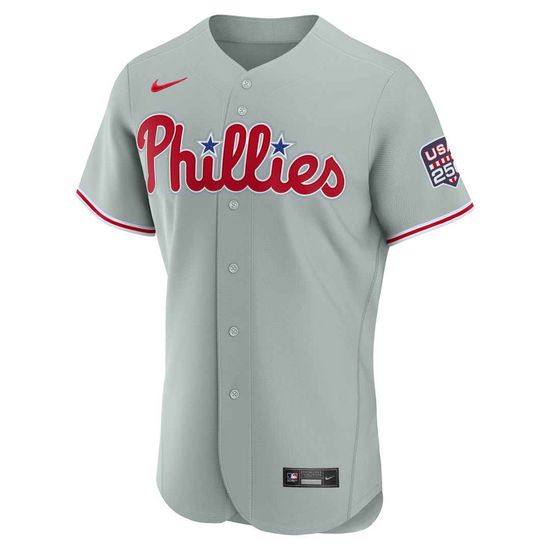 Men's Fourth of July Men's Philadelphia Phillies Bryce Harper Gray USA 250 MLB Baseball Jersey - view 2